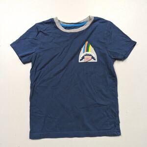 Mini Boden T-Shirt Boys Size 7-8y Blue Shark Graphic